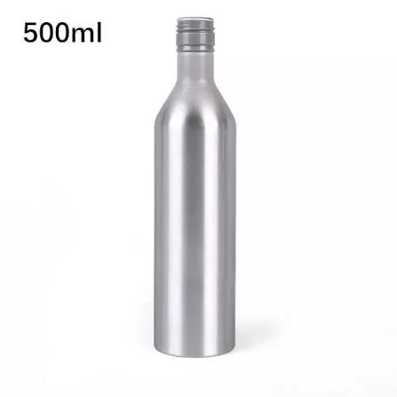 ROPP স্ক্রু ক্যাপ সহ 500ml পাতলা লম্বা অ্যালুমিনিয়াম মদের বোতল